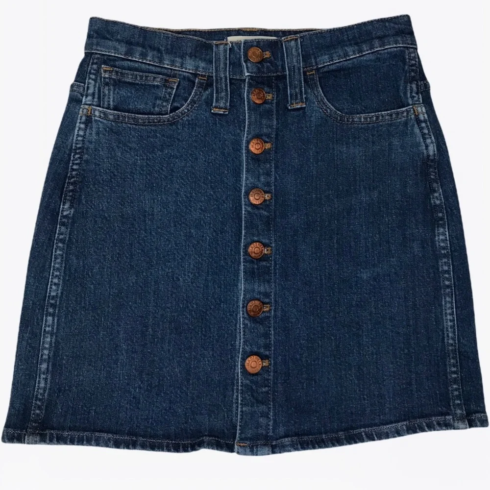 Madewell Button Down Denim Mini Skirt - 24 - Picture 5 of 17